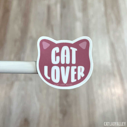 cat lover sticker cat head shape