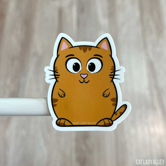 cute orange tabby cat sticker