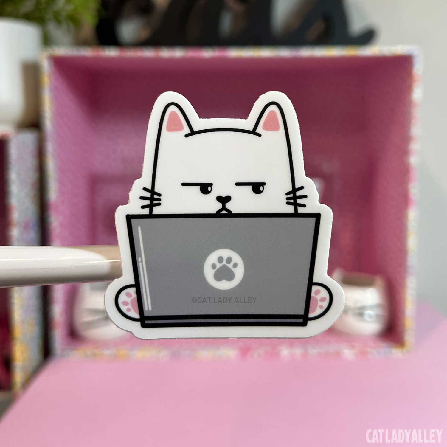 side-eye cat sticker