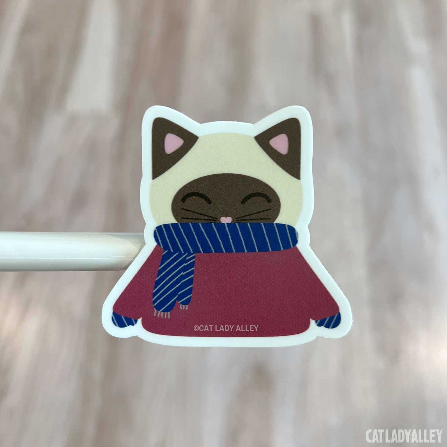 Sweater Kitty Seal Point Cat Sticker