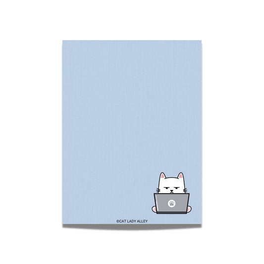 Annoyed Laptop Cat Mini Notepad