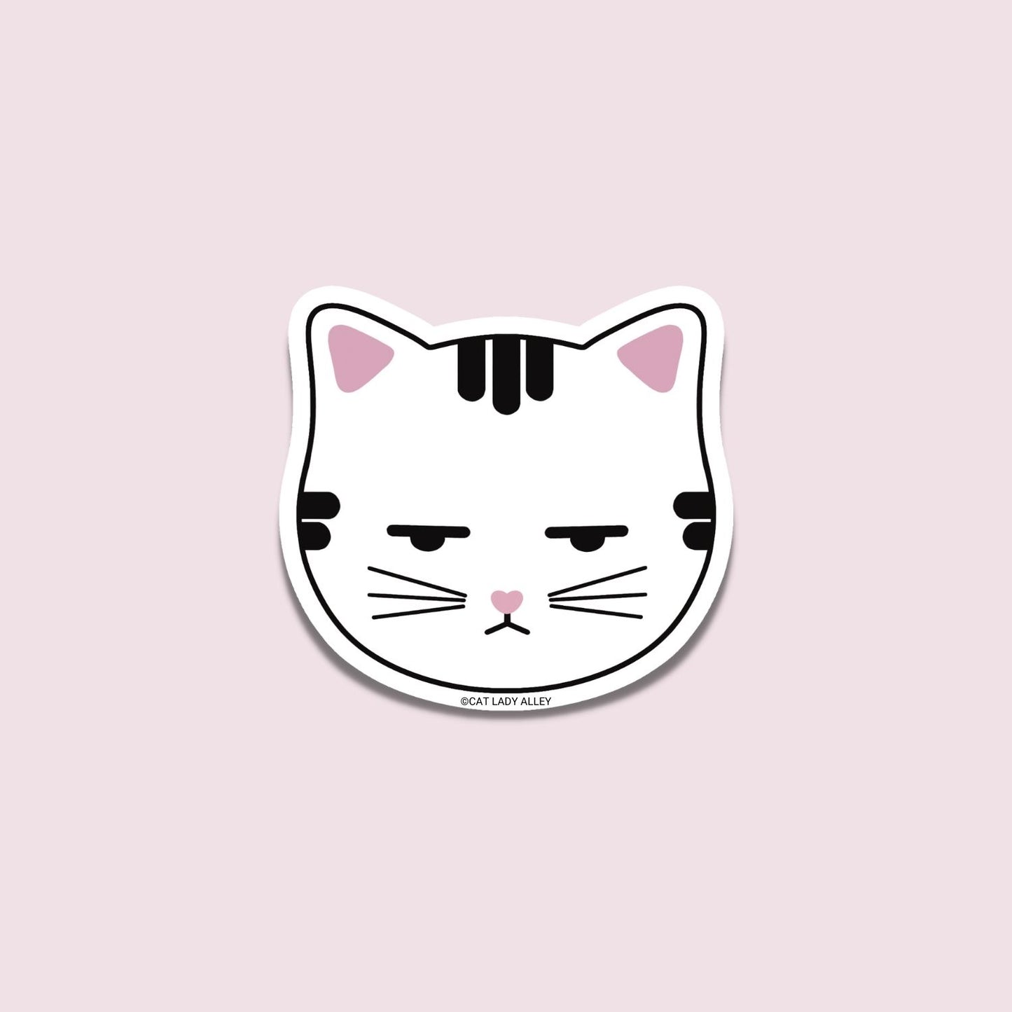 Annoyed Tabby Cat Sticker