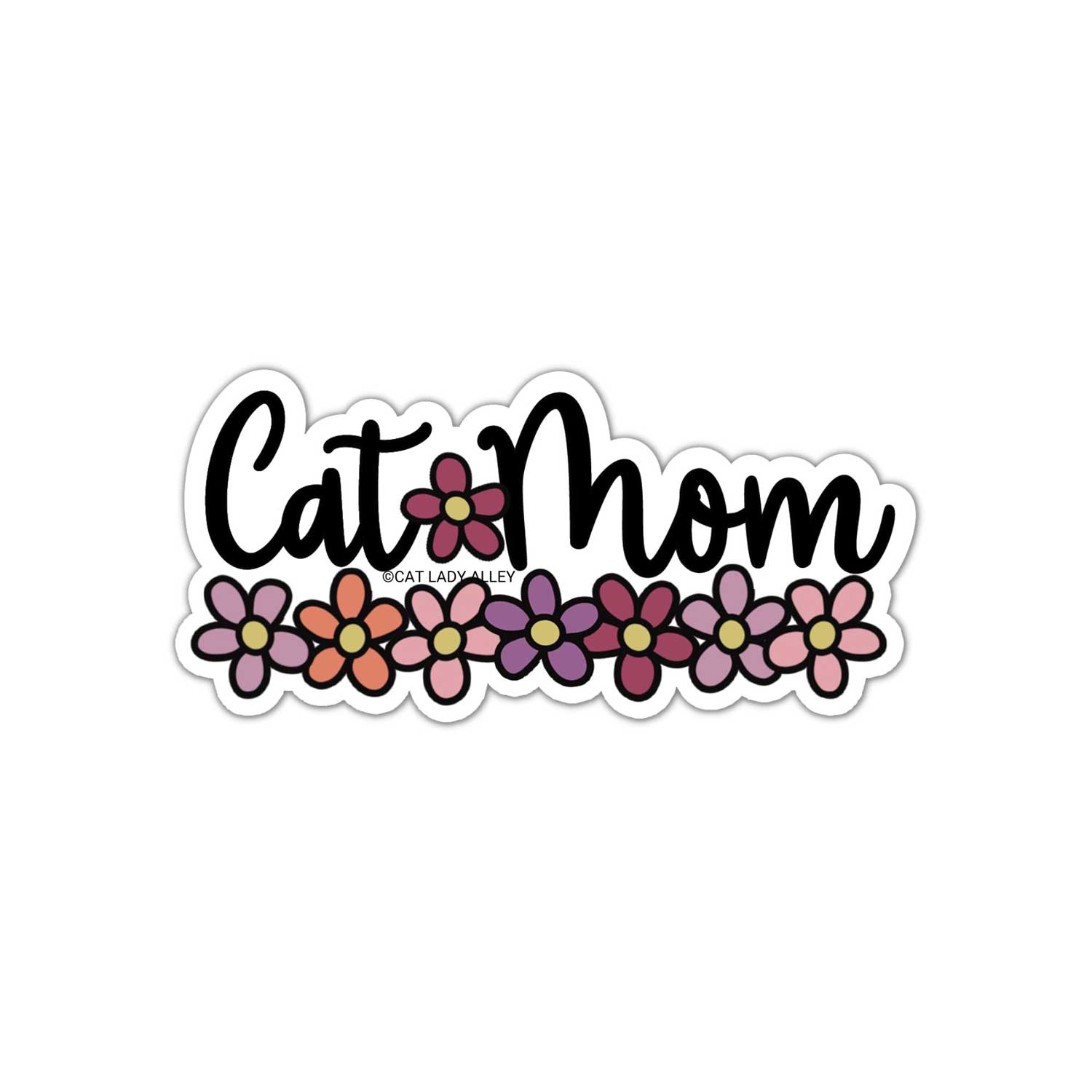 cat mom vinyl sticker