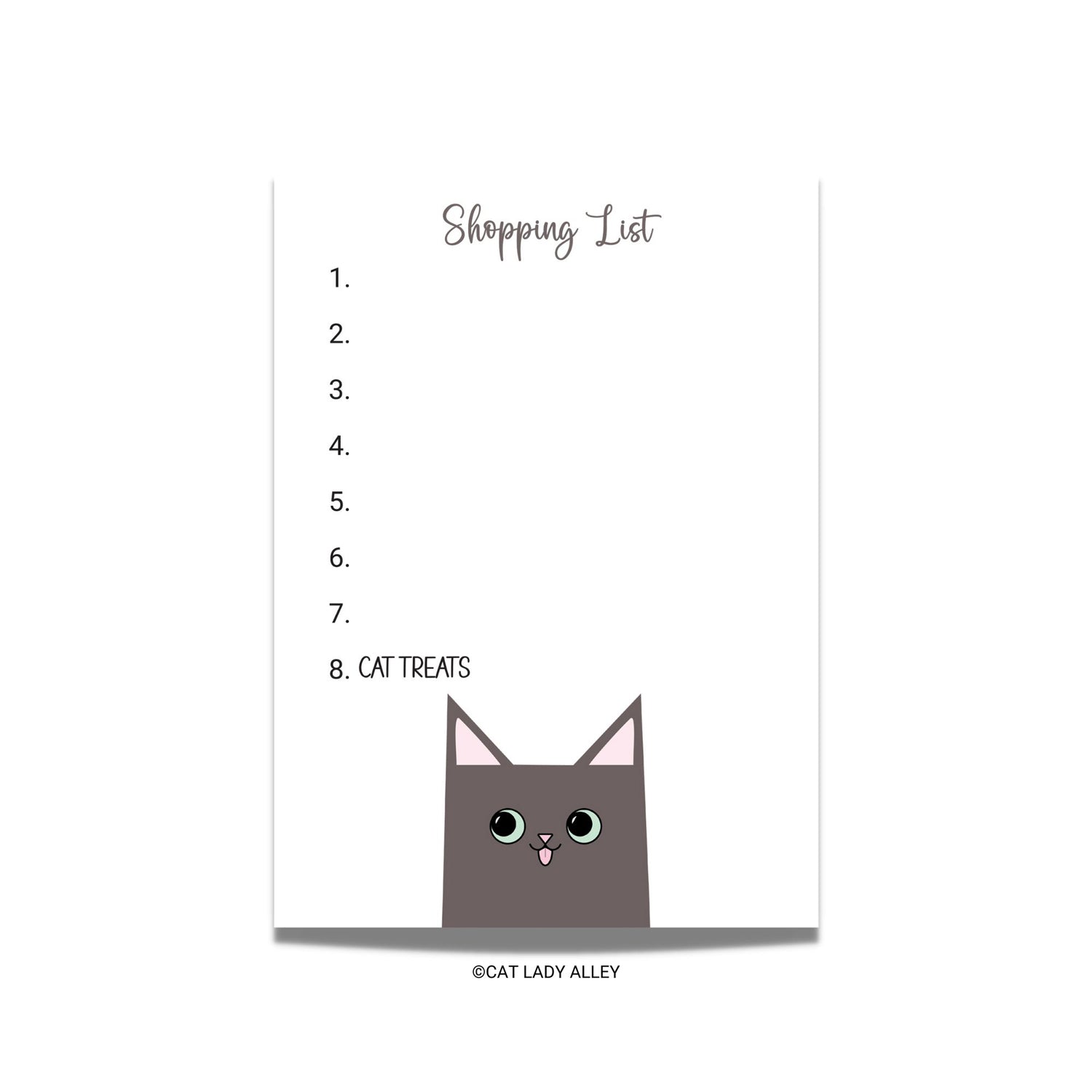 Shopping List Cat Notepad