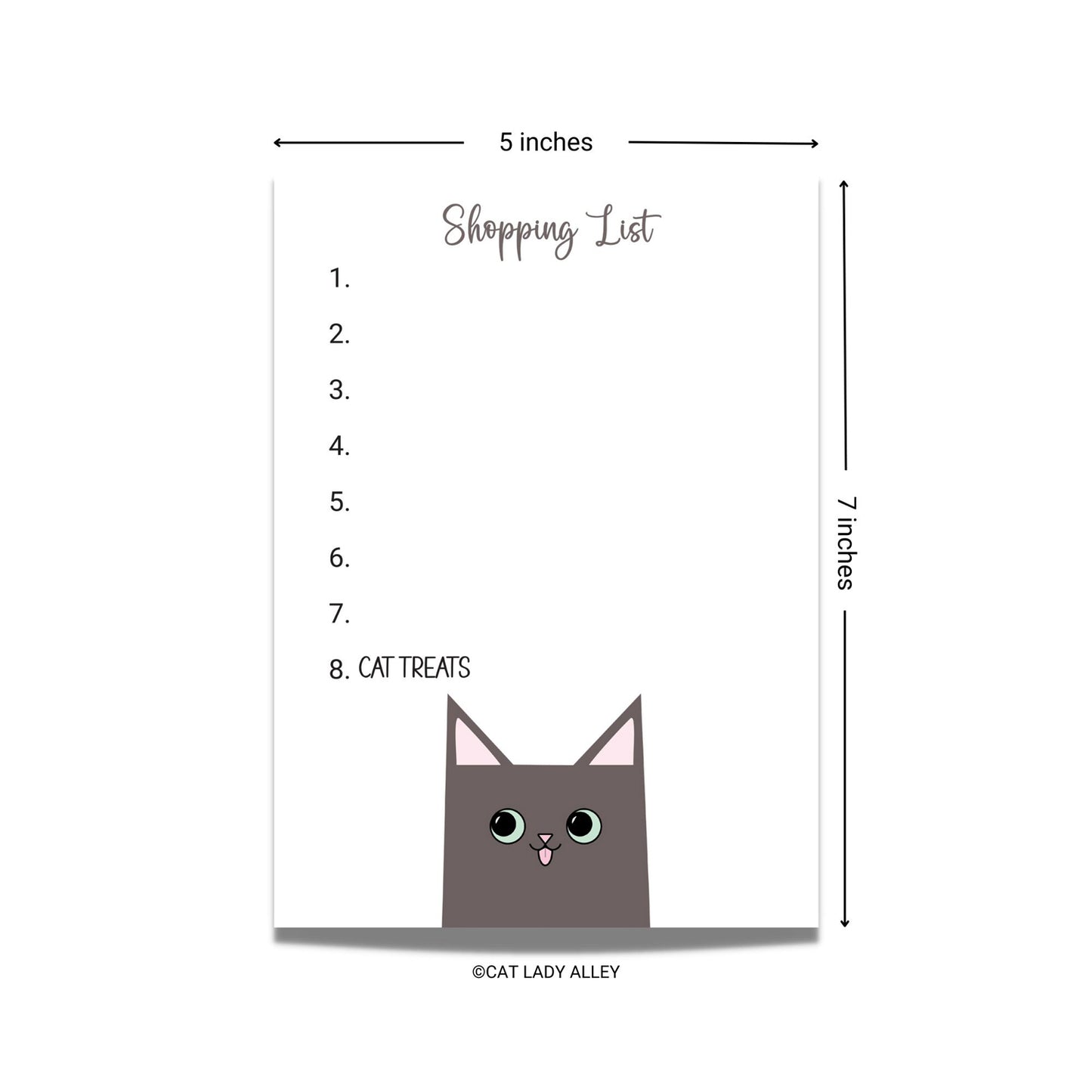 Shopping List Cat Notepad