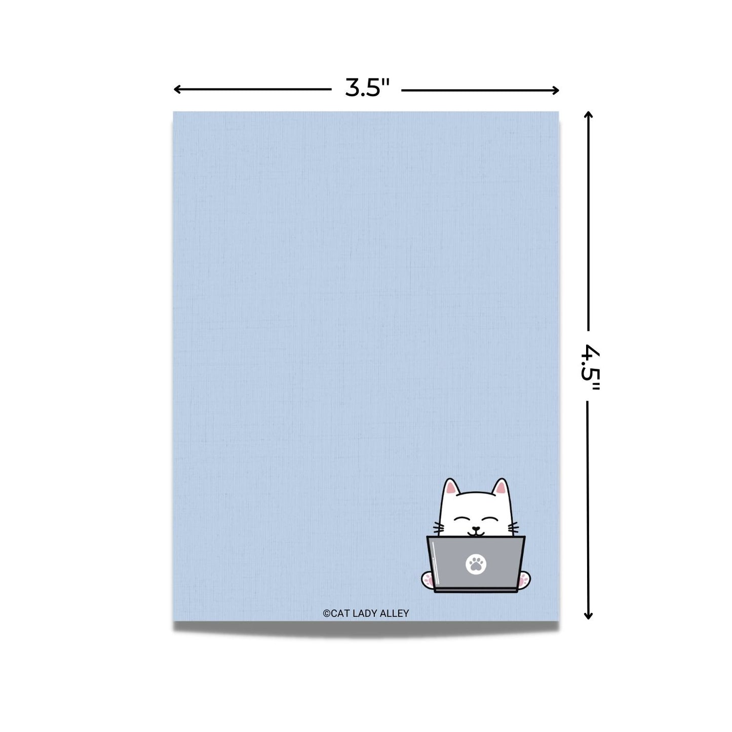 Happy Laptop Cat Mini Notepad