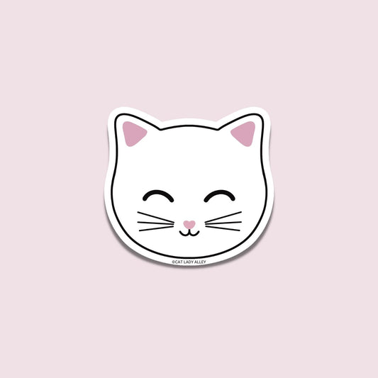 Happy Cat Head Sticker