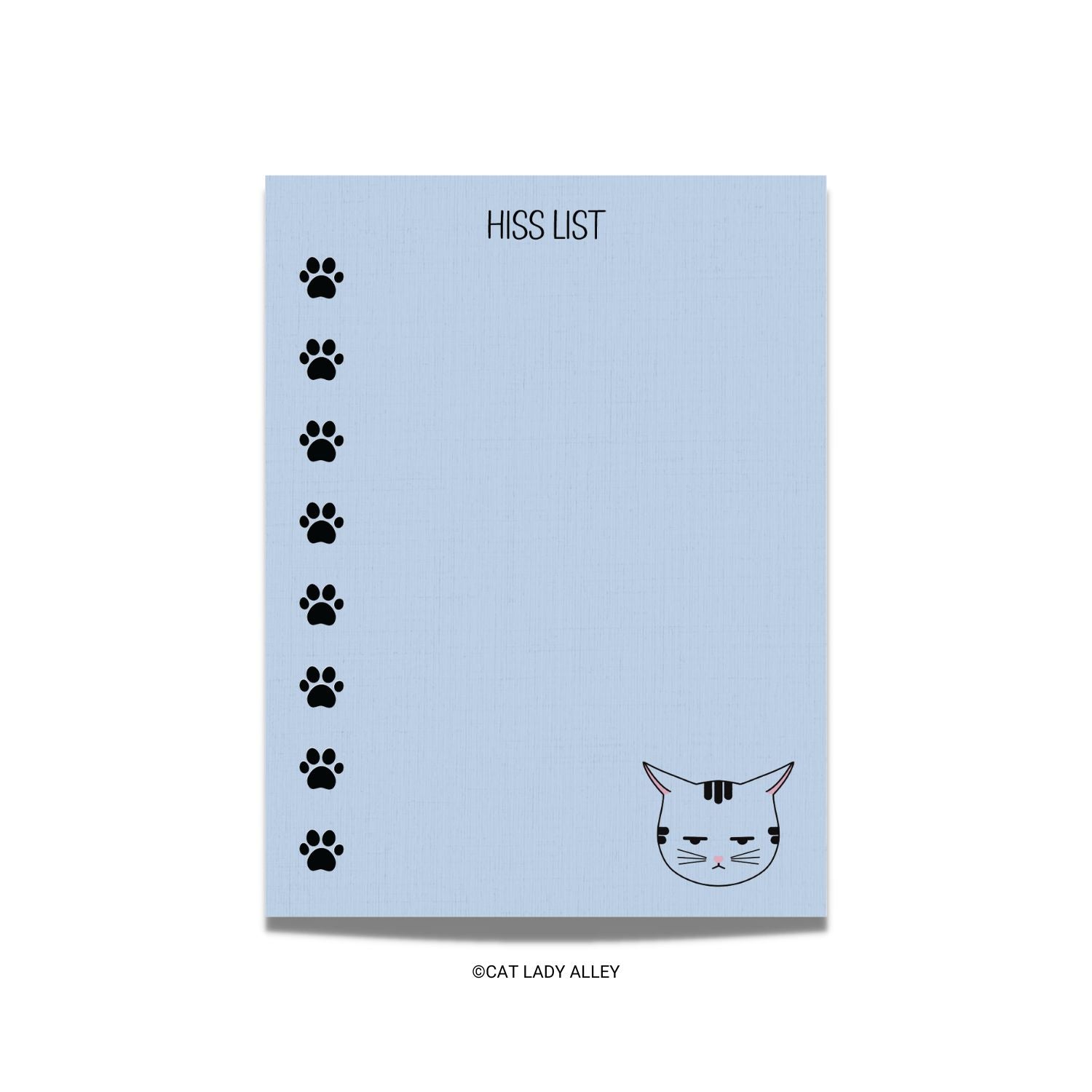 Hiss List Mini Cat Notepad