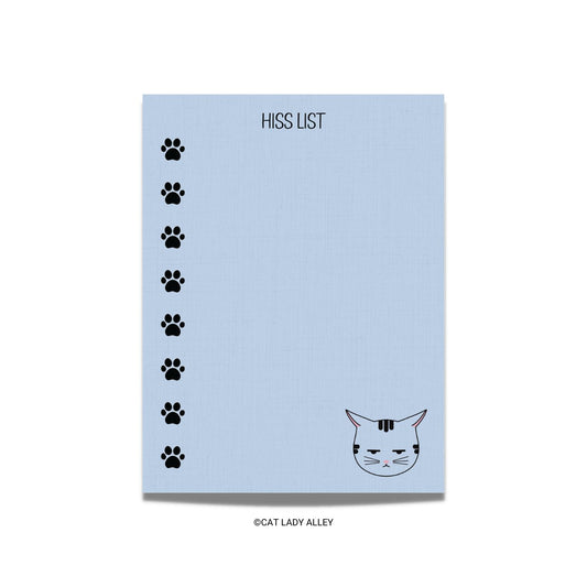 Hiss List Mini Cat Notepad
