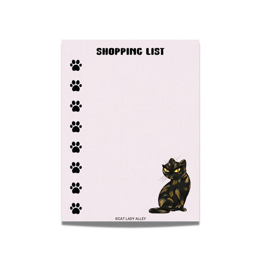 Shopping List Mini Cat Notepad