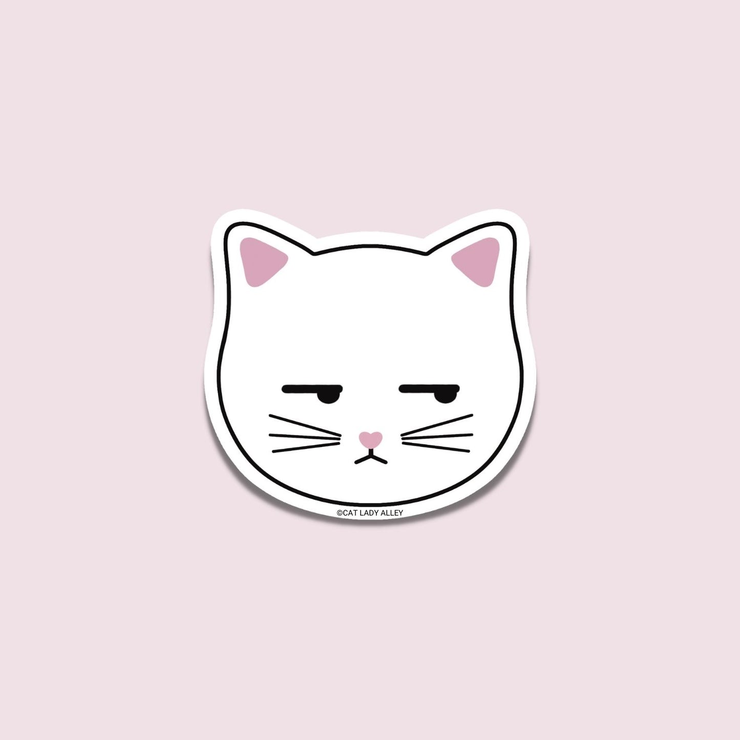 Side-Eye Cat Head Sticker