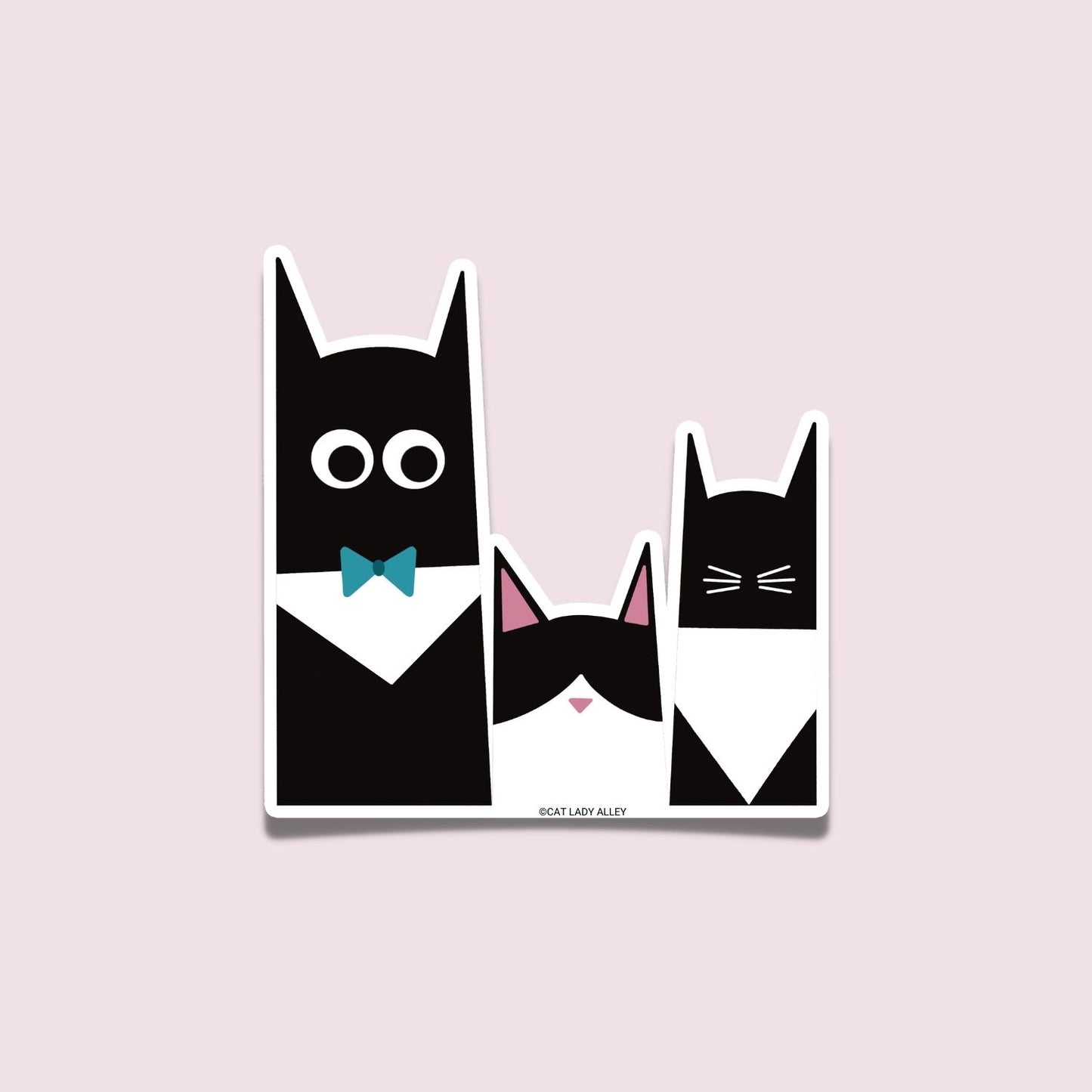 Three Cats Tuxedo Sticker