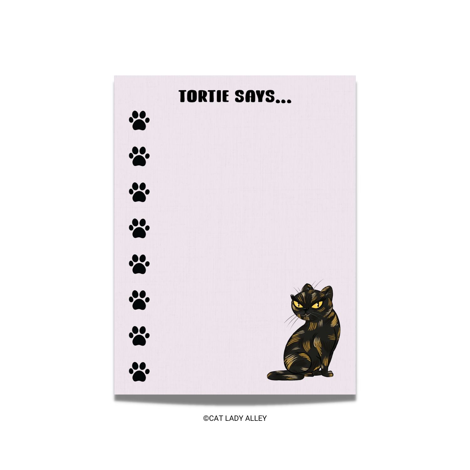 Tortie Says Mini Cat Notepad