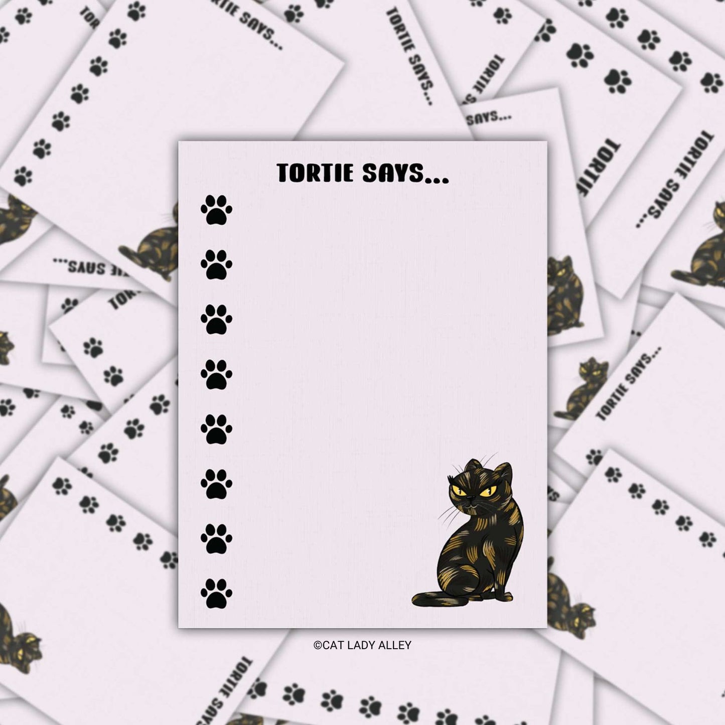 Tortie Says Mini Cat Notepad