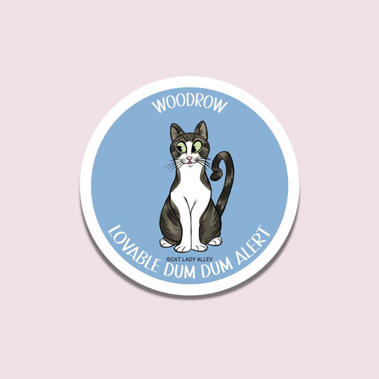 Three Chatty Cats Woodrow Sticker