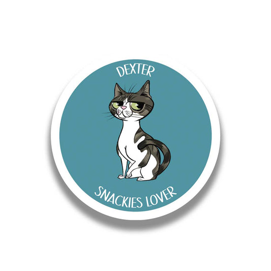 three chatty cats dexter sticker