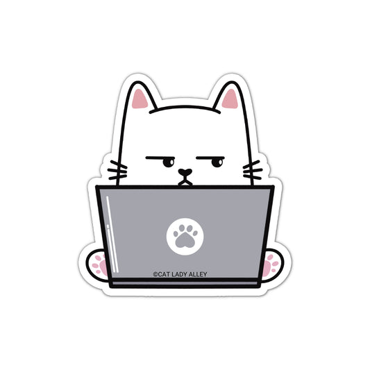 Side-Eye Laptop Sophie Cat Sticker