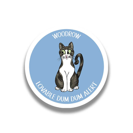 three chatty cats woodrow sticker